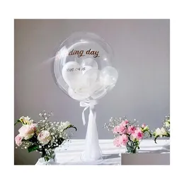 Party-Dekoration LED-Ballon-Ständer 35 cm Bobo-Ballon-Stick Hochzeitstisch oder Kindergeburtstag Glow Supplies Organza Garn Gunst Drop Deliv DHQ2Z