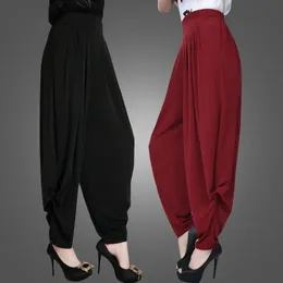 Women's Pants s Plus Size Boho Black Red Harem for Women Female Yoga Trousers Woman Bohemian Casual Beach with Pockets 230111