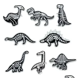 Szpilki broszki kreskówkowe scl dinozaur szkielet broszka broche 12pc