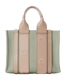 Mode Woody Einkaufstasche Frau Designer Canvas Handtaschen Luxus Ledergriff Einkaufstaschen Sommer Strandtasche Klein Mittel Groß