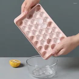 Baking Moulds Chocolate Mold Kitchen Gadgets Round Ice Tray With Lid Plastic Cube Refrigerator Ball Making Box