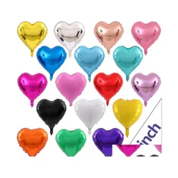 Party Decoration 18 Inch Love Heart Foil Balloon 50st/Lot Children Birthday Balloons Wedding Decor SN3633 Drop Delivery Home Garden DHM7I