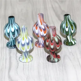 Nargile wig wag cam kabarcık karbonhidrat kapağı renkli 25mm kuvars banger çivileri cam bonglar için benzersiz evrensel top kapakları