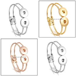 Manschett Noosa Stora snaparmband smycken Sier Gold Ginger -knappar Bangle Fit Diy 18mm Snaps Classic Drop Leverans Armband DH3CA