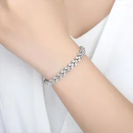 Link Bracelets IDESTINY 11.11 Sale Fashion Women Silver Plated Chain Charm Female Tennis Wedding Jewels Hand