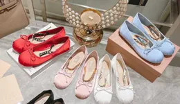 Brand Casual Shoes Fairy Ballet Dance Girl 2023 Autumn and Winter New Silk Satin Rhinestone with Bowknot Fashion Flat Shoes