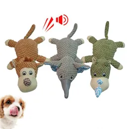 Cat Toys Dog Plush Squeaky Chew Toy Teeth Cleaning Training Education Molar Pet Accessory For Dogs Reducing Boredom