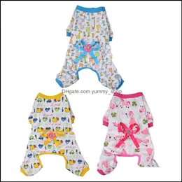 Vestu￡rio para c￣es roupas de pijamas macac￣o de pijamas com fita pequena camisa floral pupp entrega de garden home jardim suprimentos otgd7