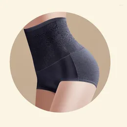Women's Shapers Body Shaper High Waist Abdomen Panties Ms. Solid Color Cotton Crotch Girdle Raise Hip Postpartum Briefs