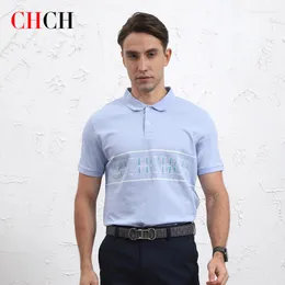 Polos maschile Chch Fashion Brand Shirt Shirt Summer Mandarin Collar Slim Fit Color Color Button Abbigliamento da uomo Casual
