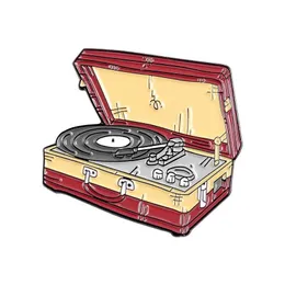 Pins Broschen Cartoon Highend Schallplatten Retro CD Musik Phonograph Brosche Pins Eco Legierung Emaille Lustig Für Mädchen Geschenk Schmuck Bad Dh685