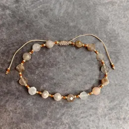 Strand Kkbead 5mm Sun Stone Bracelets هدايا مجوهرات خمر ntural للنساء للنساء pulseras femme miyuki المجوهرات