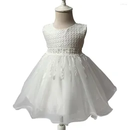 소녀 드레스 어린 소녀 2023 유아 어린이 생일 침례 Tutu Princess Dress for Baby 옷 0 1 2 년 어린이 옷