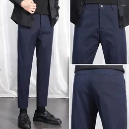 Calça masculina pronta estoque estilo negócio tornozelo moda masculina esbelta