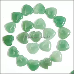 Stone 20mm piccolo avventurina verde naturale cuore naturale guarigione lucida cuori di cuori di cristallo per la consegna della casa gioielli dhe7l