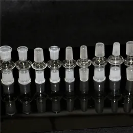 Fumando tubos de vidro derrubando o adaptador masculino para fêmeas masculino de 14 mm de 18 mm de cachimbo de cachimbo para plataformas de petróleo Bongs