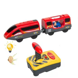 Supplência de brinquedos de Natal RC Conjunto de trem elétrico RC Caminhão Magnetic Diecast Slot Car Ajuste para presente de aniversário da linha de madeira 230111