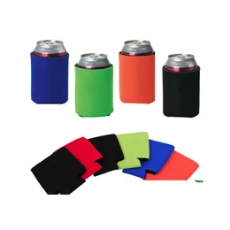 Ice Buckets And Coolers Solid Color Neoprene Foldable Stubby Holders Beer Cooler Bags For Wine Food Cans Er Kitchen Tools Sn436 Drop Dhhab