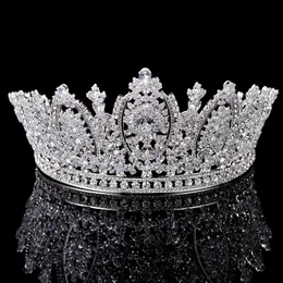 Bröllopshårsmycken Princess Crown Hadiyana Classic Design Elegant Bridal Tiaras och Crown Zircon BC5069 Corona Princesa 230112