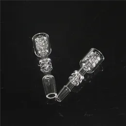 Hookahs Diamond Knot Quartz Banger 19/14/10 mm Malefemale Złącze Malefemale Pure Crystal podwójny szklany rura nektarowa narzędzie Dabber