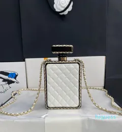 Tasarımcı Omuz Çantaları Kadın Mini Çanta Akrilik Çanta Kadın Alışveriş Santısı Moda Sıradan Parlak Rhinestones Zincir Şekli Crossbody