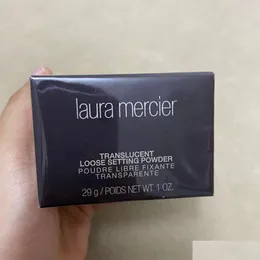 Ansiktspulver toppkvalitet Laura Mercier genomskinlig lös inställning 29G Makeup med plastförseglad droppleveranshälsa DH0WE