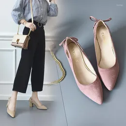 Dress Shoes Plus Size Women High Heel Pumps Pointed Toe Casual Women's Ladies Summer 2023 Square Black Zapatos Mujer Tacon