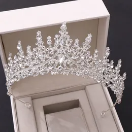 Wedding Hair Jewelry Bride Hepar Luksus Crystal Crown Tiaras Opasek na głowę akcesoria 230112