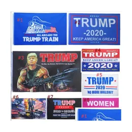 Баннерные флаги 8 стилей Fashion Trump Flag 90x150cm Classic Donald Heat America Great Digital Print USA Home Party Decor Drop Delief Dhecf