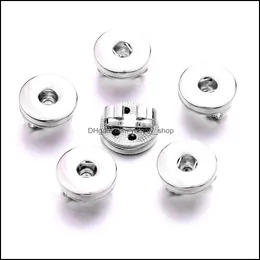 Charms Sier Metal 18Mm Ingefära Snap Button Base För Gör-det-själv Snaps Läderarmband Smycken Tillbehör Drop Leverans Resultat Komponenter Dh8Bh