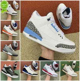 جديد 2023 Mid Top Dark Mocha Iris Men Basketball Shoes 3S Jumpman 3 Cardinal Red Pine Green Racer Blue UNC Cool Gray Hall of Fame Court Laser Purple