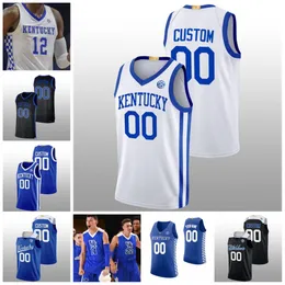 Niestandardowa koszulka koszykarska NCAA Kentucky Wildcats Oscar Tshiebwe CJ Fredrick Sahvir Wheeler Daimion Collins Cason Wallace Chris Livingston Jersey szyta