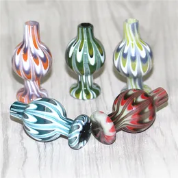 Hookahs 25mm Colorful Glass Bubble Cap Thick Pyrex Spinning Ball Carb Caps for Domeless Quartz Banger Nails Glass Water Pipes Bowl Ash Catchers