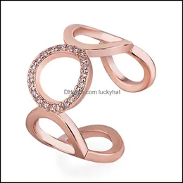 Band Rings Gold Sier Open Circle Design Design Mite Fashion Love Jewelry для женщин девочки детские подарки.