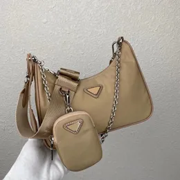 Designer shoulder bags lady crossbody bag three-piece fabric purse change purse with box