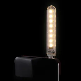 Dekoratif Nesneler Figürinler Mini Taşınabilir USB LED Kitap Işık DC5V TRA Parlak Okuma Lambası 3LE 8LE OLUŞLAR İÇİN IŞIK Bankası PC LA DHKA0