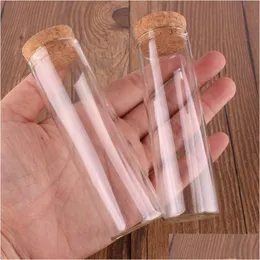 Storage Bottles Jars 24Pcs 50Ml Size 30X100Mm Test Tube With Cork Stopper Spice Container Vials Diy Craft Drop Delivery Home Garde Dh1Eb