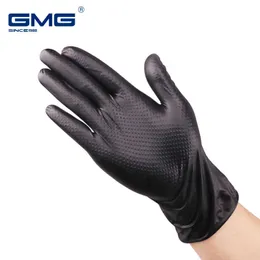 Nitrile Gloves Vinyl 50 PCS GMG Diamond Pattern Waterproof Oil Proof Work Safety Mechanic