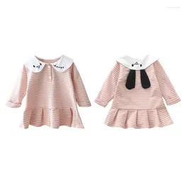 Abiti per ragazza Cute Born Kids Babys Girls Clothes Manica lunga Maglia O-Collo Fasce in cotone Dot Lace Tulle Tutu Dress Kid Baby