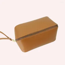 Bolsas de cosméticos Organizador de viagens de moda Zipper portátil Punto da noite de couro PU Caixa de armazenamento de maquiagem de grande capacidade para uso diário