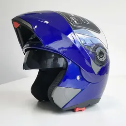 Motorcykelhjälmar Hjälm Flip Safety Dual Lens Dot Ece med inre solskydd