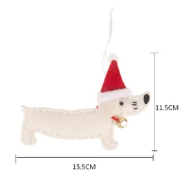 Julekorationer 2021 Happy Year Ornament Dachshund Tree Decoration Doll Hang For Home Decor Natal Xmas Gift Drop Delivery Gar Dhfin