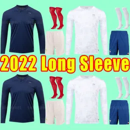 2023 Benzema Mbappe Griezmann Soccer Jerseys French Kante Pogba Kounde Giroud Guendouzi Kimpembe 23 24 Pavaro Maillot de Football Shirt Long Sleeve Full Kits Socks
