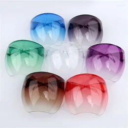 Okulary przeciwsłoneczne kobiety mężczyźni ochronne okulary do twarzy Gogle pełne twarz pokryte kulą soczewką przeciwbrańską bezpieczeństwo