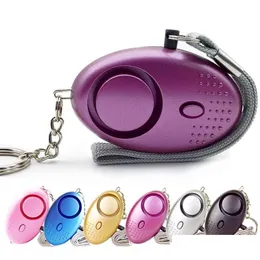 Party Favor 130Db Egg Shape Self Defense Alarm Girl Women Security Protect Alert Personal Safety Scream Loud Keychain Drop Delivery Dhxmv