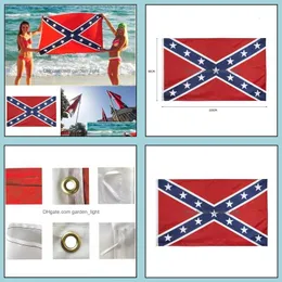 Banner Flags 90X150Cm Two Sides Printed Flag For Confederate Rebel Civil War National Usa Polyester 5 X 3Ft Drop Delivery Home Garde Otept