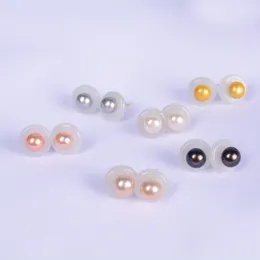Freshwater pearl Earrings S925 silver needle Ping An buckle A jade Ear Studs Lady/girl Fashion jewelr