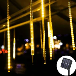 سلاسل نيزك دش الأضواء في الهواء الطلق جنية حديقة ديكور عيد الميلاد شارع الزفاف الزفاف عيد الهالوين للمنزل عيد الميلاد