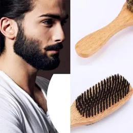 Bellylady Wood Handle Men Brush Bush Doubles-Side-Side Hair Mensagem Mensagem