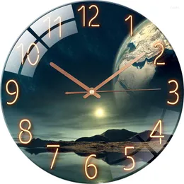 Wall Clocks 12 Inch Modern Silent Clock Non-ticking Digital Movement Without Ticking Living Room Decoration